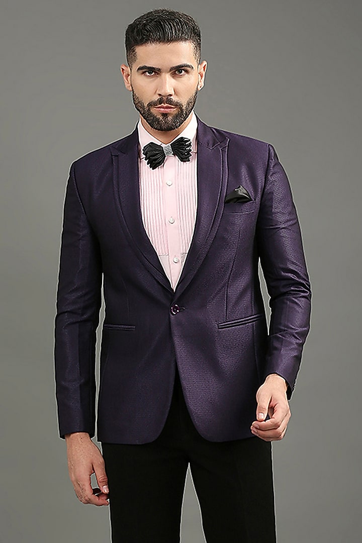 Aubergine Suiting Tuxedo Set by DMODE at Pernia's Pop Up Shop
