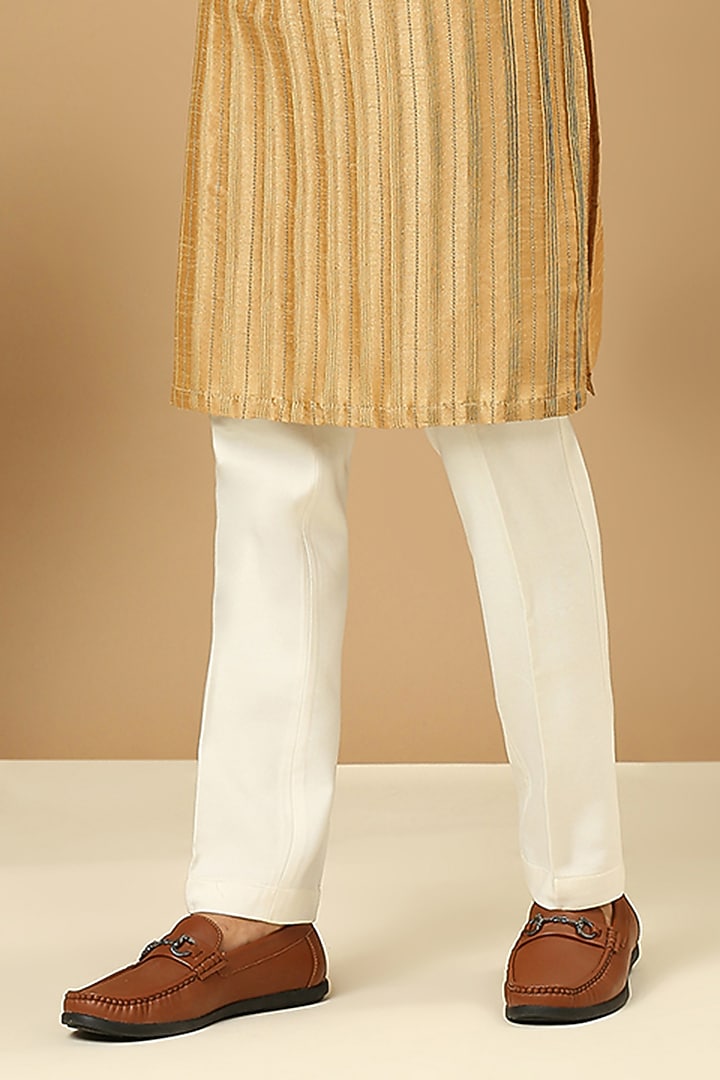 Gold Dupion Kurta Set by DMODE at Pernia's Pop Up Shop