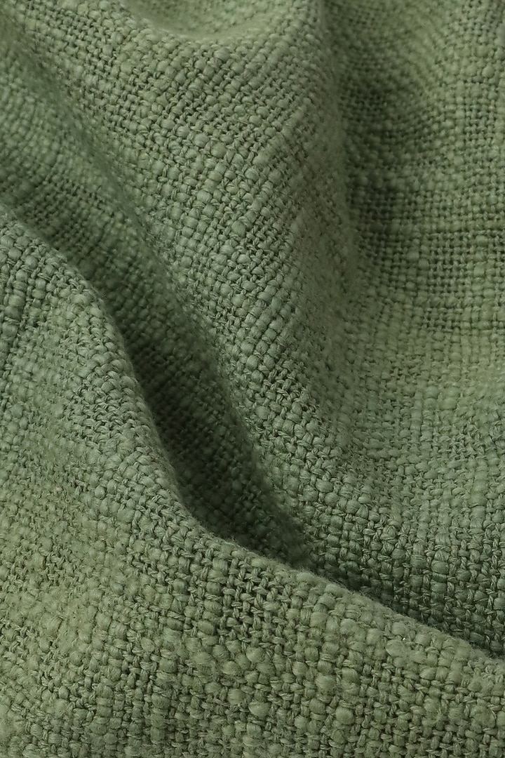 Olive Green Organic Cotton Solid Throw by Dmaasa at Pernia's Pop Up Shop