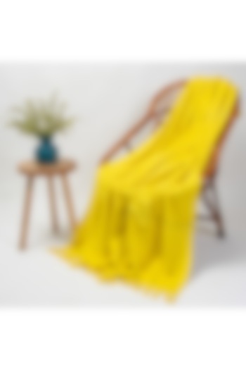 Yellow Organic Cotton Solid Throw by Dmaasa at Pernia's Pop Up Shop