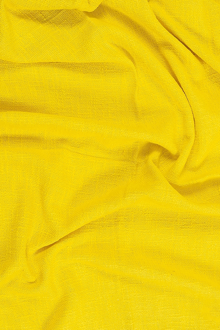Yellow Organic Cotton Solid Throw by Dmaasa at Pernia's Pop Up Shop