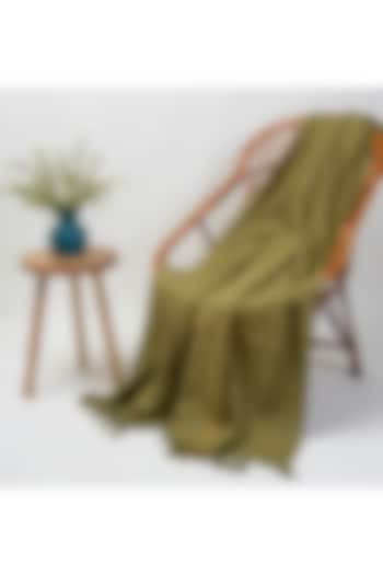 Green Organic Cotton Solid Throw by Dmaasa at Pernia's Pop Up Shop