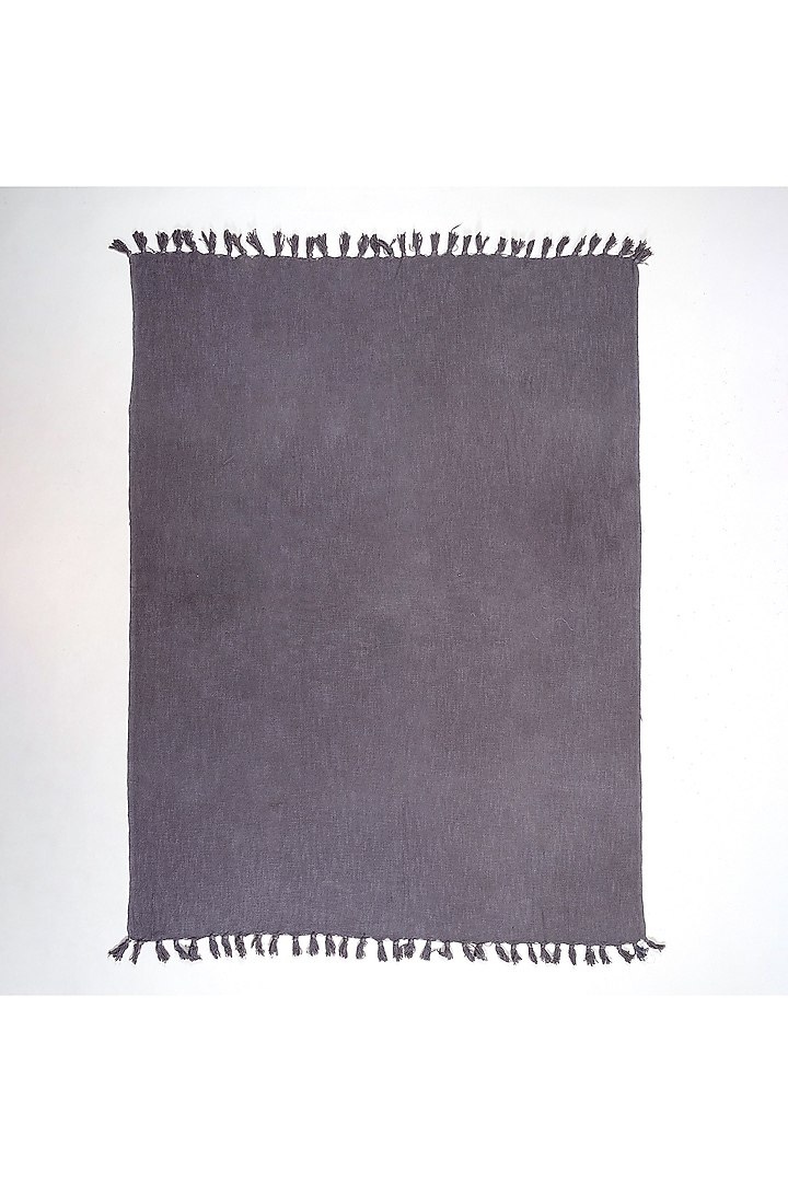Grey Organic Cotton Solid Throw by Dmaasa at Pernia's Pop Up Shop