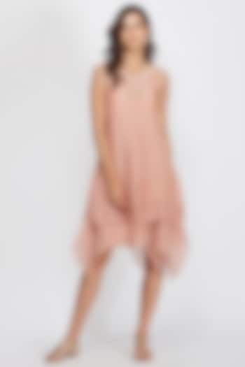 Blush Pink Asymmetrical Dress by Devyani Mehrotra at Pernia's Pop Up Shop