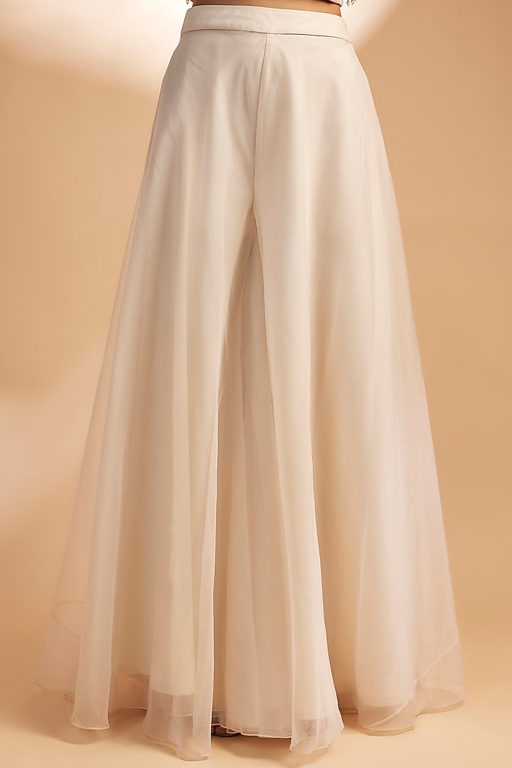 Off-White Net Pant Set by Dinesh Malkani at Pernia's Pop Up Shop