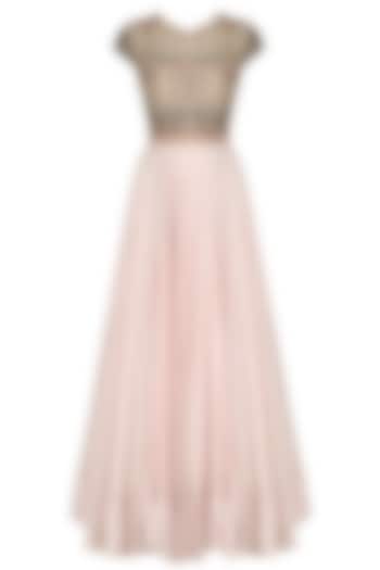 Pink floral embroidered kalidaar gown available only at Pernia's Pop Up Shop.