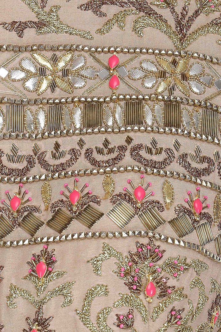 Pink floral embroidered kalidaar gown available only at Pernia's Pop Up Shop.