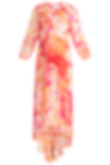 Multi Coloured Tie Dye Wrap Dress by Deme by Gabriella
