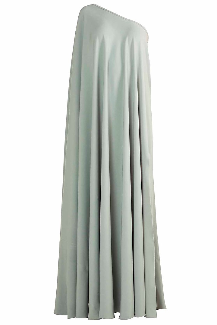Teal One Shoulder Gown by Deme by Gabriella