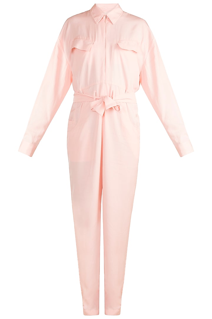 Baby Pink Oversized Jumpsuit by Deme by Gabriella