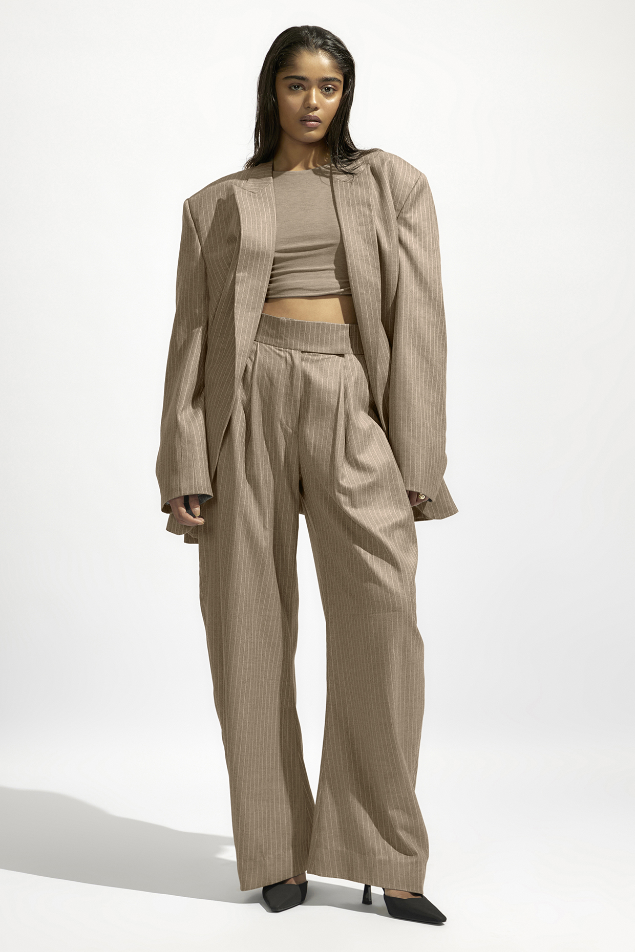Grey Suiting & Jersey Blazer Set by Deme by Gabriella at Pernia's Pop Up Shop