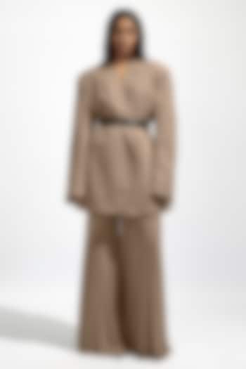 Grey Suiting & Net Blazer Set by Deme by Gabriella at Pernia's Pop Up Shop