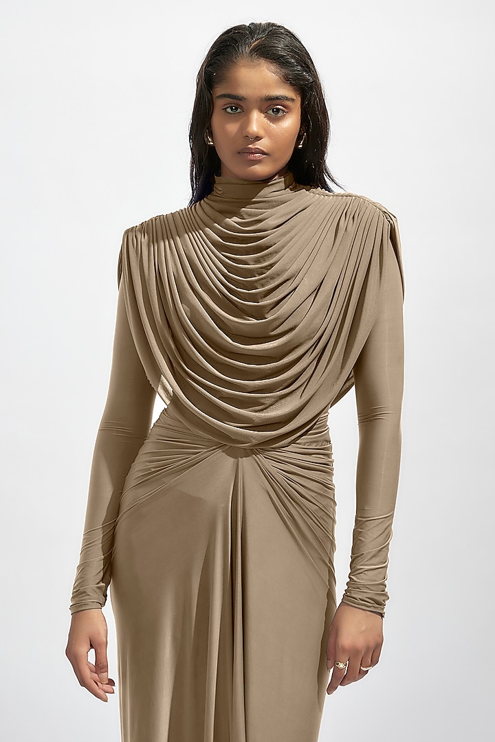 Purple Malai Lycra & Net Engagement Gown by Deme by Gabriella at Pernia's Pop Up Shop
