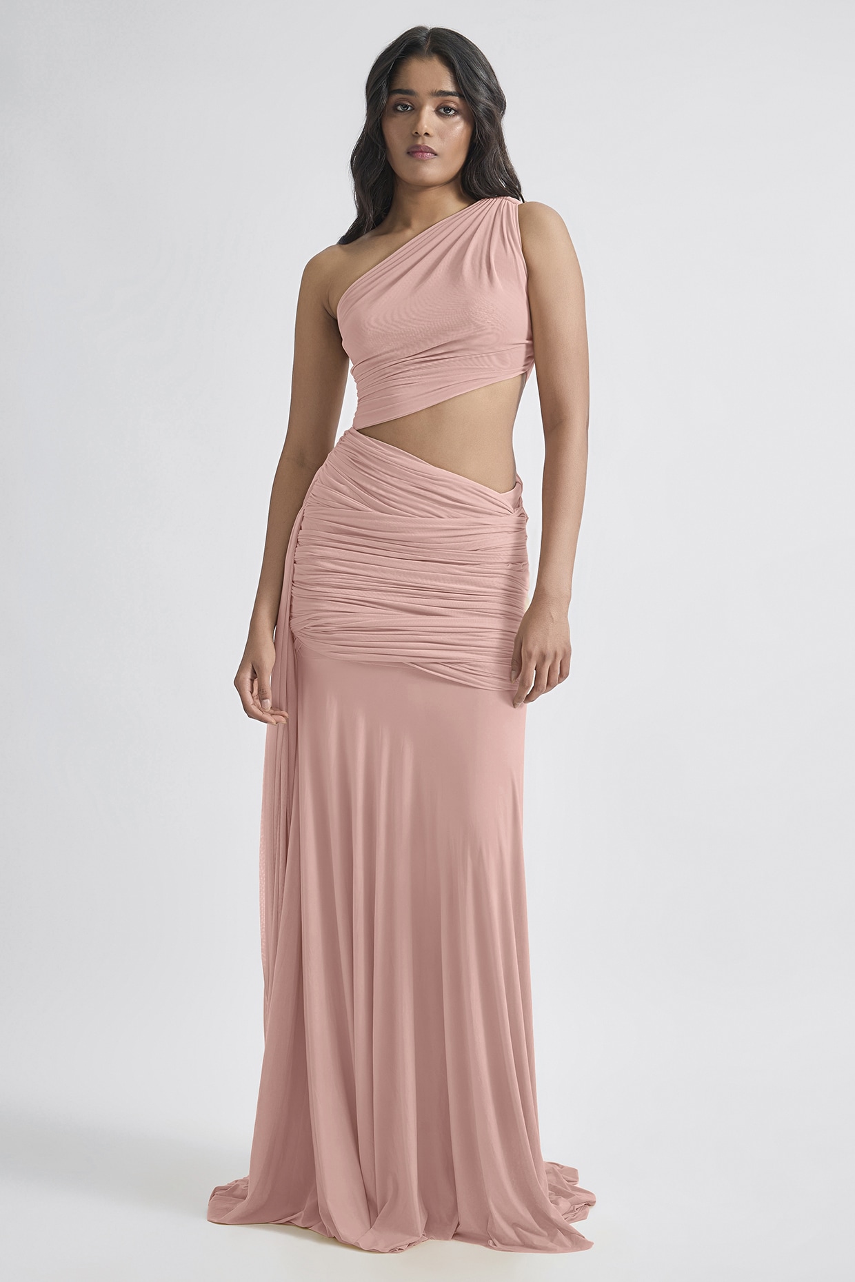 long sleeve retro maxi dress Nola
