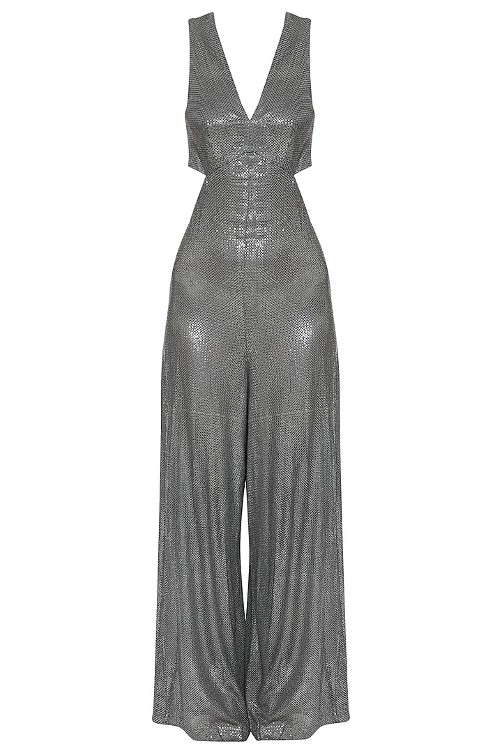 Grey sequins jumpsuit available only at Pernia's Pop Up Shop. 2023