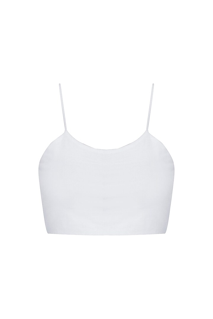 White sleeveless crop top available only at Pernia's Pop Up Shop. 2023