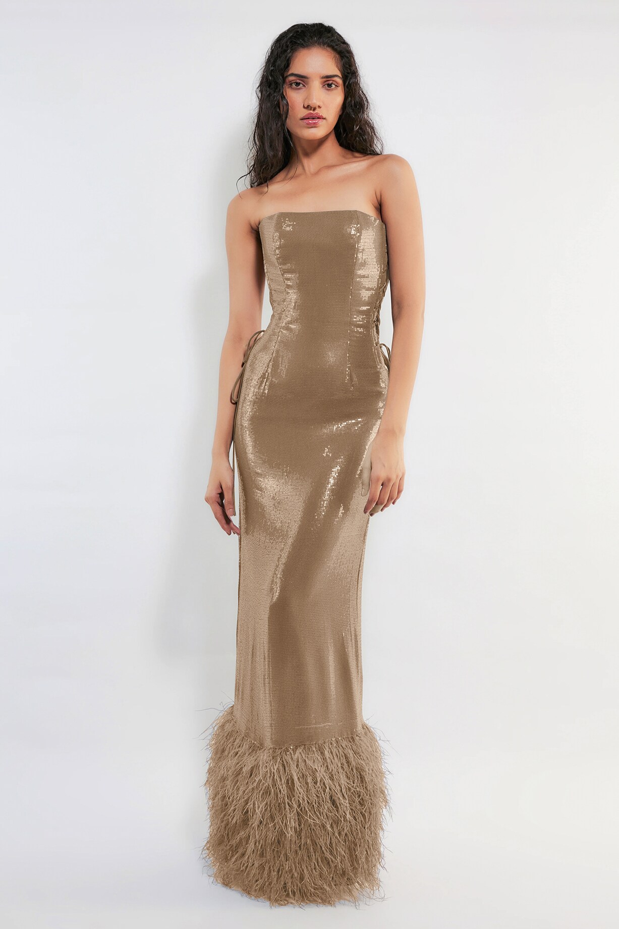Grey Sequins Maxi Dress by Deme by Gabriella at Pernia's Pop Up Shop 2026