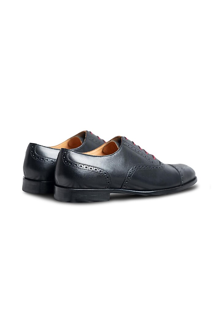 Black Leather Oxford Brogues by Dmodot at Pernia's Pop Up Shop