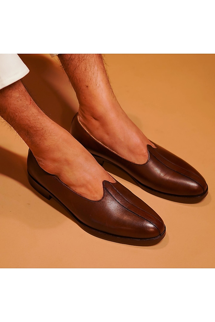 Dark Brown Leather Mojris by Dmodot