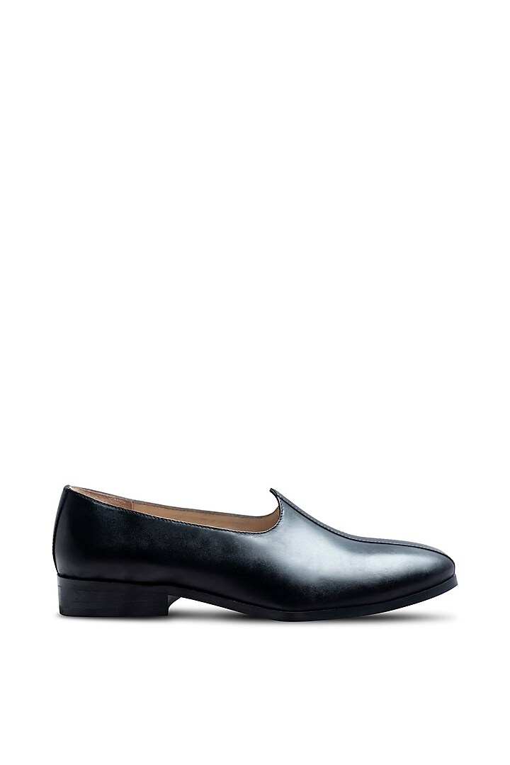 Buy Dmodot Black Leather Mojris at Pernia'sPopUpShopMen 2023