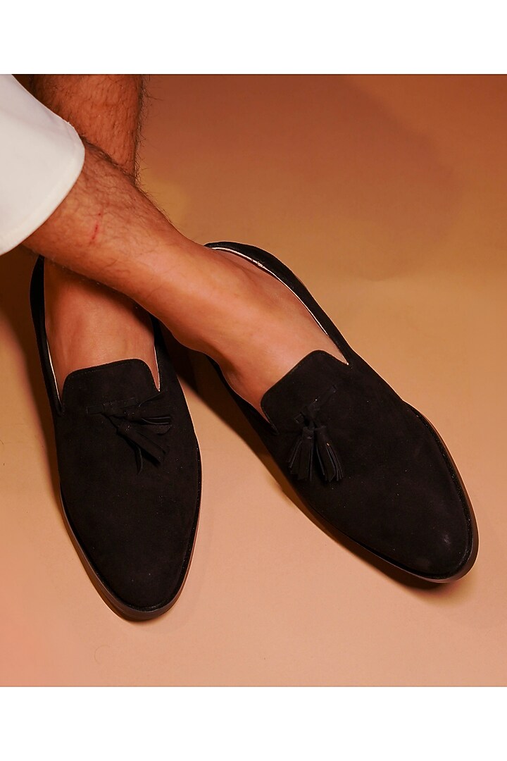 Black Suede Loafers by Dmodot at Pernia's Pop Up Shop