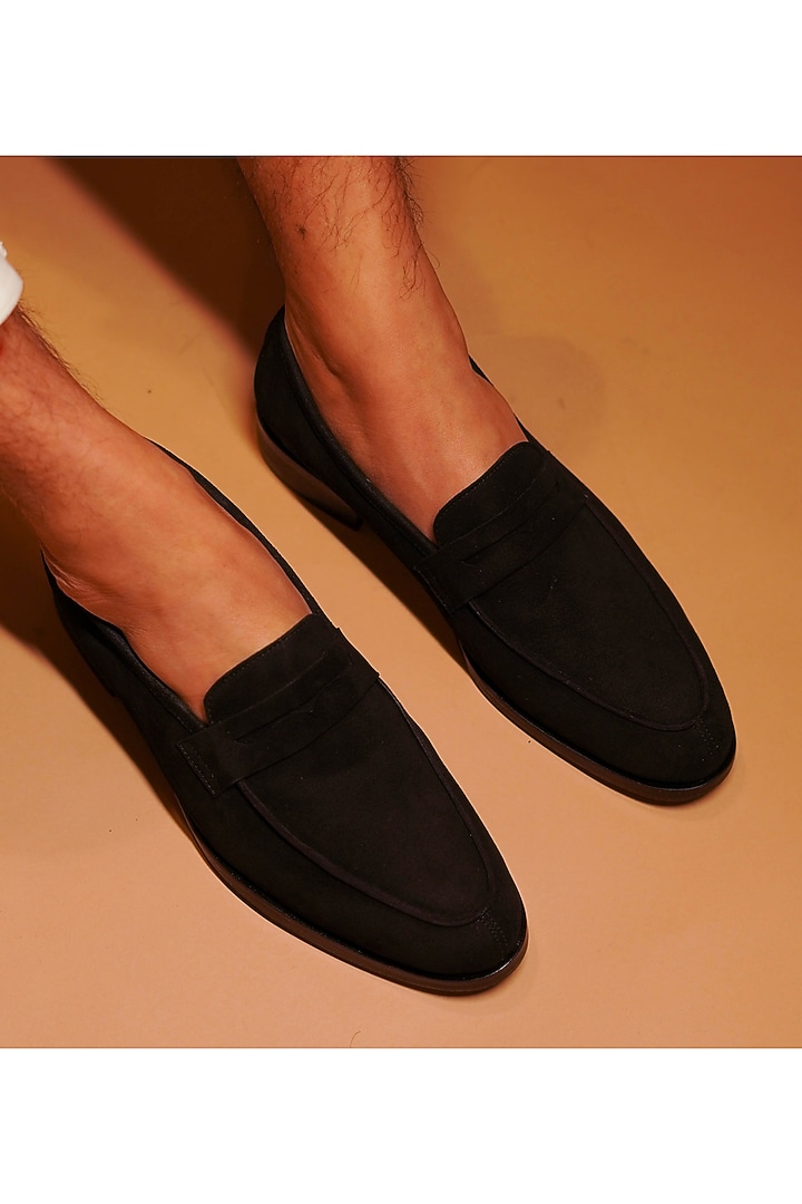 Black Suede Loafers by Dmodot at Pernia's Pop Up Shop