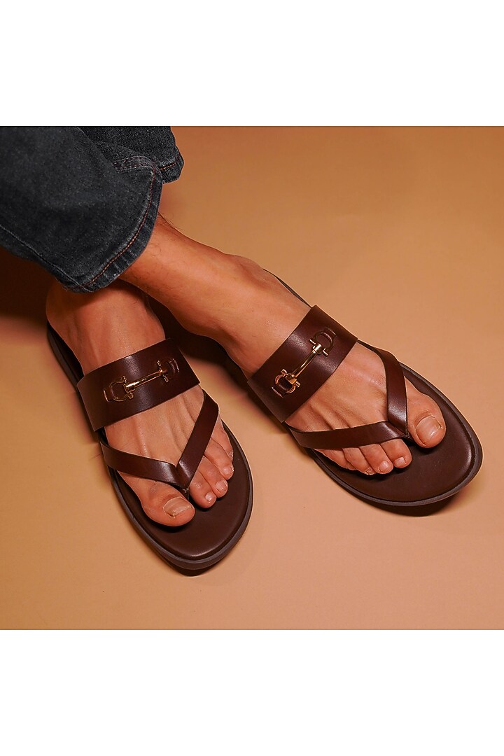 Brown Leather Flats by Dmodot at Pernia's Pop Up Shop