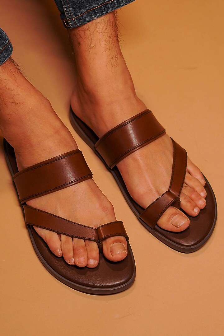 Brown Leather Flats by Dmodot at Pernia's Pop Up Shop