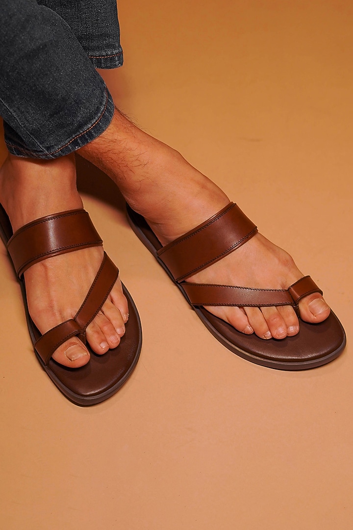 Brown Leather Flats by Dmodot at Pernia's Pop Up Shop