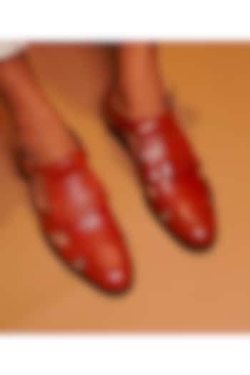 Tan Leather Peshawari by Dmodot at Pernia's Pop Up Shop