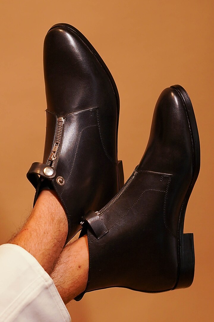 Black Leather Boots by Dmodot at Pernia's Pop Up Shop