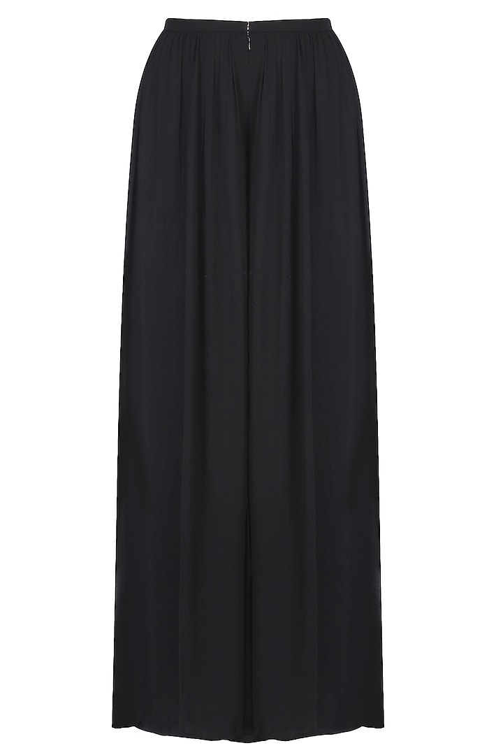 Black cape sleeves floral embroidered kalidaar kurta with skirt available only at Pernia's Pop Up Shop.
