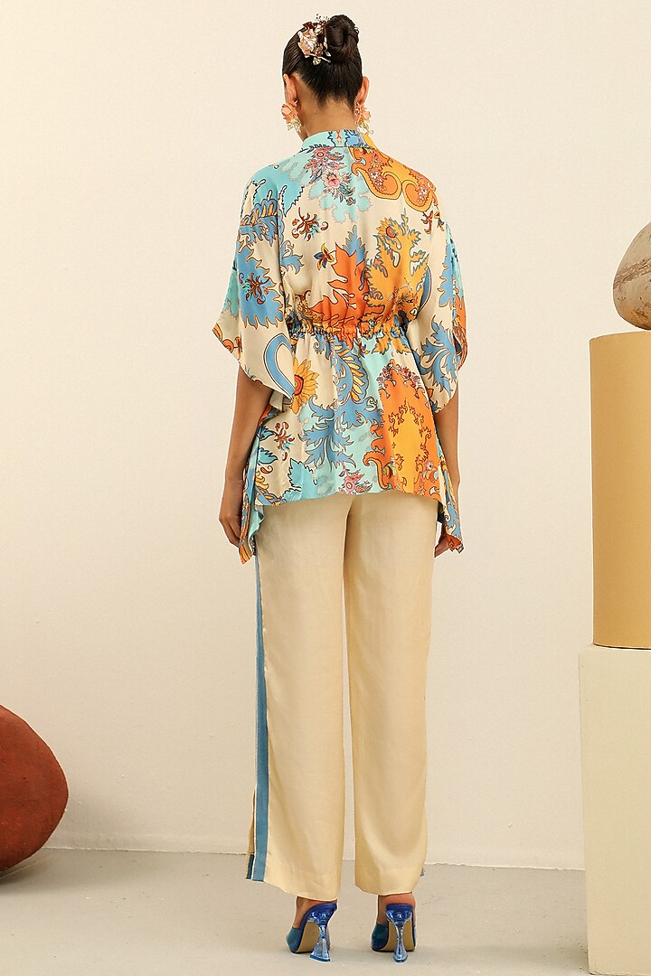 Ivory Luxury Crepe Co-Ord Set by Label Deepika Nagpal at Pernia's Pop Up Shop