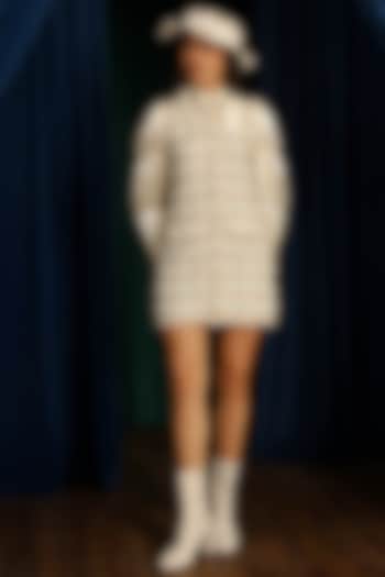 Multi-Colored Tweed Mini Shift Vacation Dress With Shirt by Label Deepika Nagpal at Pernia's Pop Up Shop