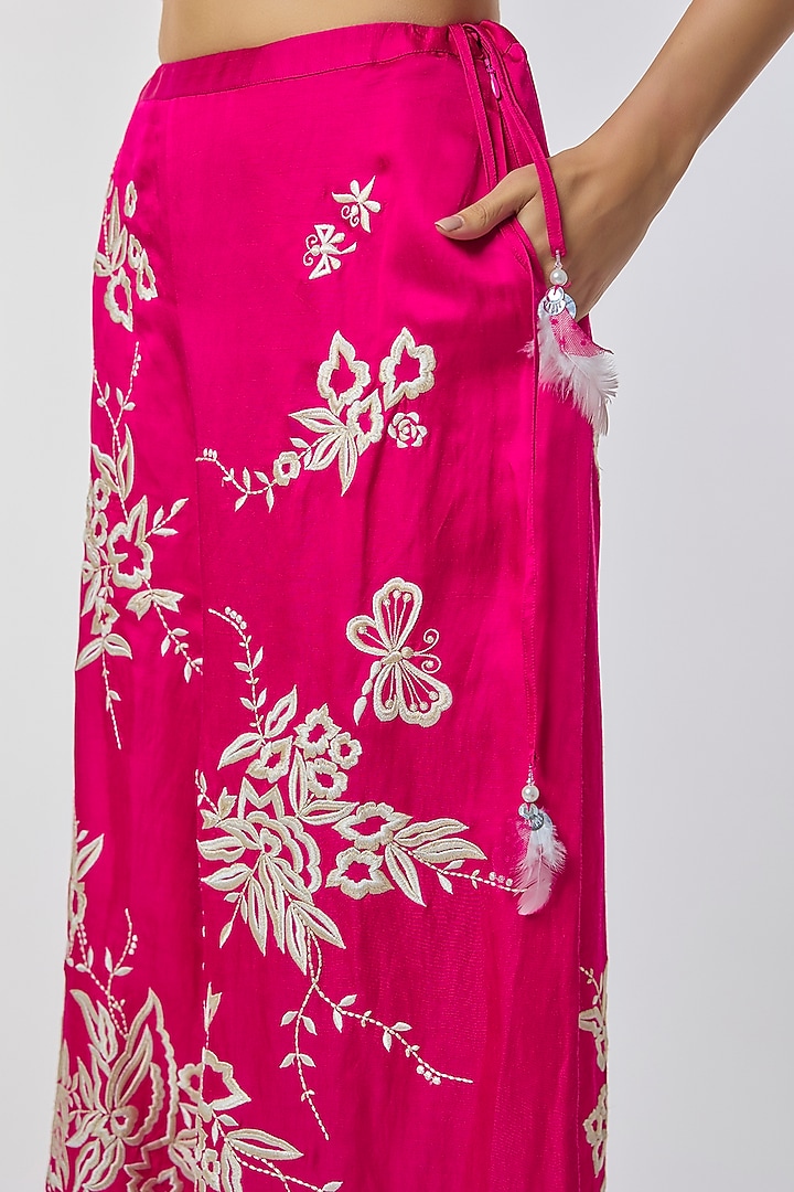 Chocolate Brown Blended Satin Draped Kaftan by Dilnaz Karbhary at Pernia's Pop Up Shop