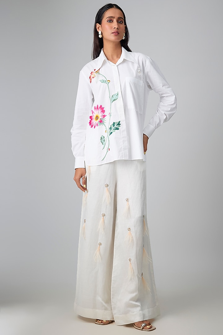 White Cotton Shirt by Dilnaz Karbhary at Pernia's Pop Up Shop