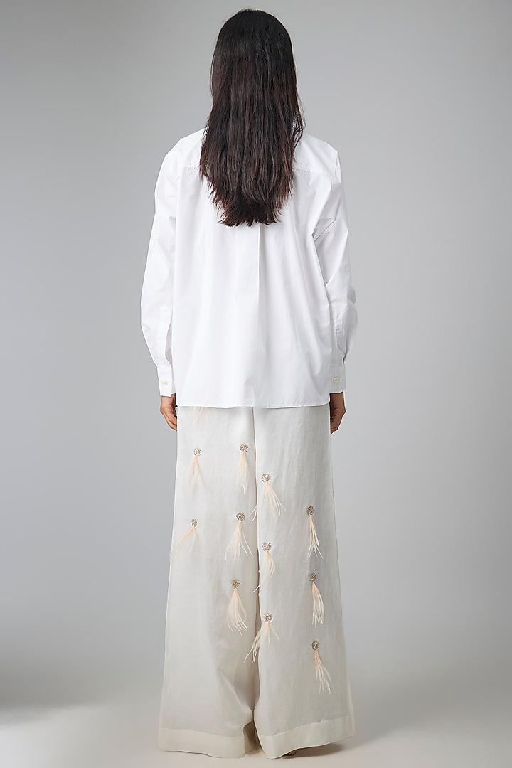 White Cotton Shirt by Dilnaz Karbhary at Pernia's Pop Up Shop