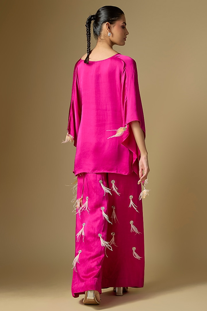 Jamun Blended Satin Kaftan by Dilnaz Karbhary at Pernia's Pop Up Shop