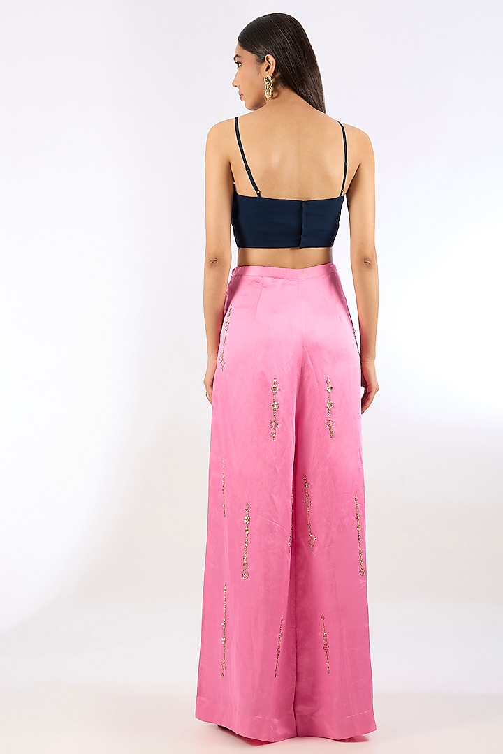 Pink Linen Pants by Dilnaz Karbhary at Pernia's Pop Up Shop