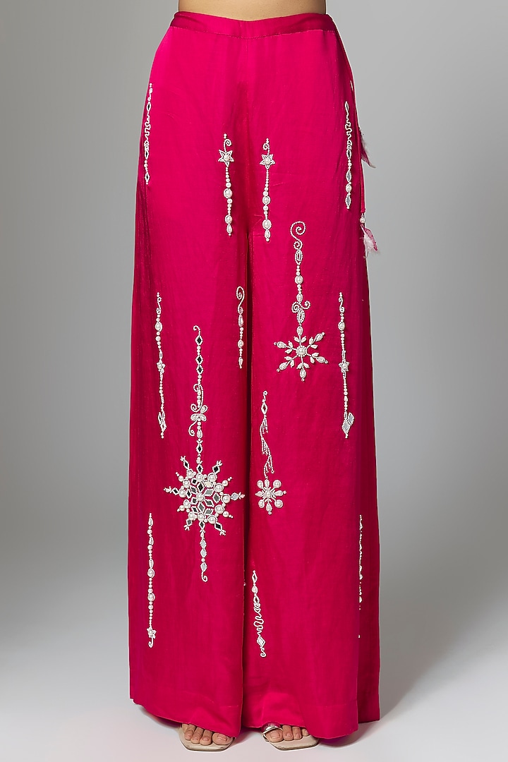 Ruby Blended Linen Trousers by Dilnaz Karbhary at Pernia's Pop Up Shop