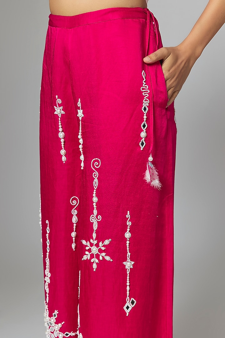 Ruby Blended Linen Trousers by Dilnaz Karbhary at Pernia's Pop Up Shop