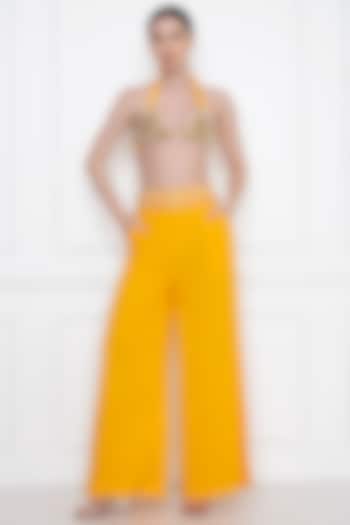 Marigold Soft Linen Pants by Dilnaz Karbhary