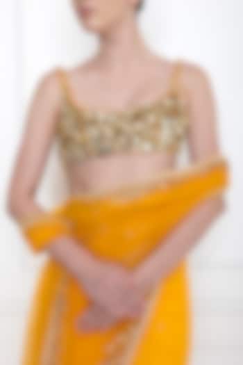 Marigold Embellished Bustier by Dilnaz Karbhary