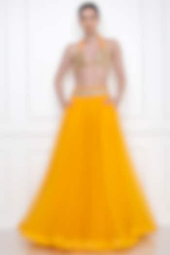 Margold Net Embellished Bikini Top by Dilnaz Karbhary