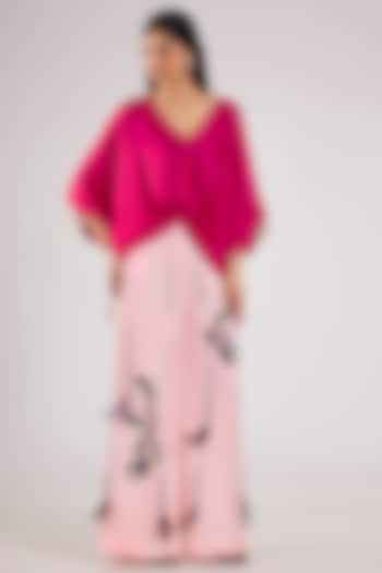 Light Pink Blended Linen Trousers by Dilnaz Karbhary at Pernia's Pop Up Shop