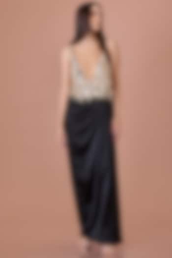 Nude Net Hand Embroidered Top by Dilnaz Karbhary at Pernia's Pop Up Shop