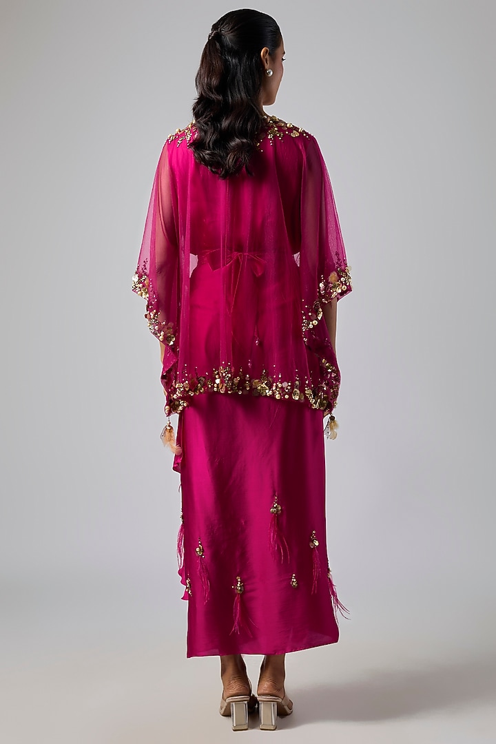 Ruby Net Kaftan Set by Dilnaz Karbhary at Pernia's Pop Up Shop