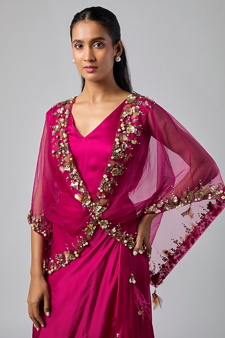 Ruby Net Kaftan Set by Dilnaz Karbhary at Pernia's Pop Up Shop