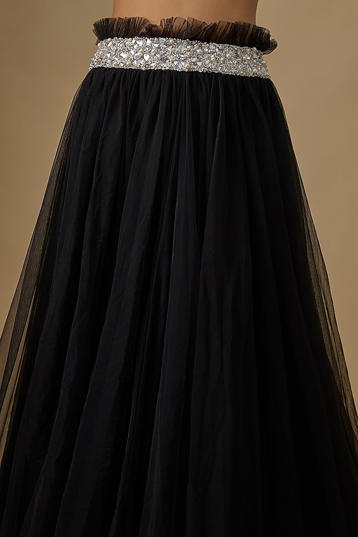 Black Net Poofy Skirt by Dilnaz Karbhary at Pernia's Pop Up Shop