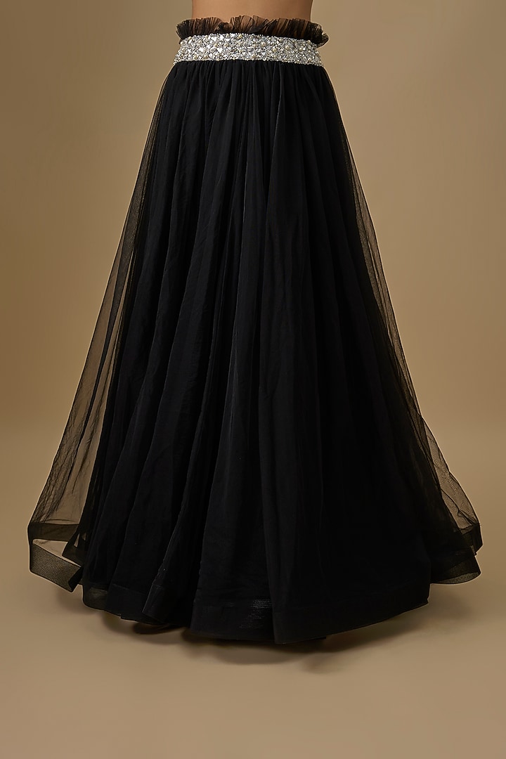 Black Net Poofy Skirt by Dilnaz Karbhary at Pernia's Pop Up Shop
